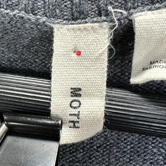 Anthropologie Moth Sweater Womens Large Gray Wool Blend Layered Look Tunic - Picture 4 of 8